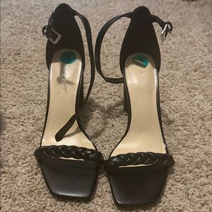 Nine West Black Braided Heels